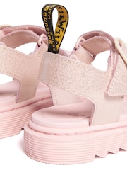 وردي - Dr. Martens Junior Marlowe Hearts Glitter Sandals - صورة 5 من 6