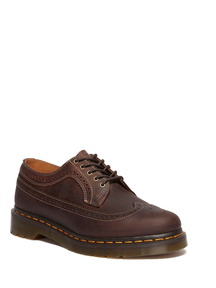 Dr. Martens Brown 3989 Crazy Horse Leather Brogue Shoes - Image 1 of 5