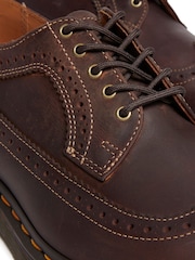Dr. Martens Brown 3989 Crazy Horse Leather Brogue Shoes - Image 4 of 5