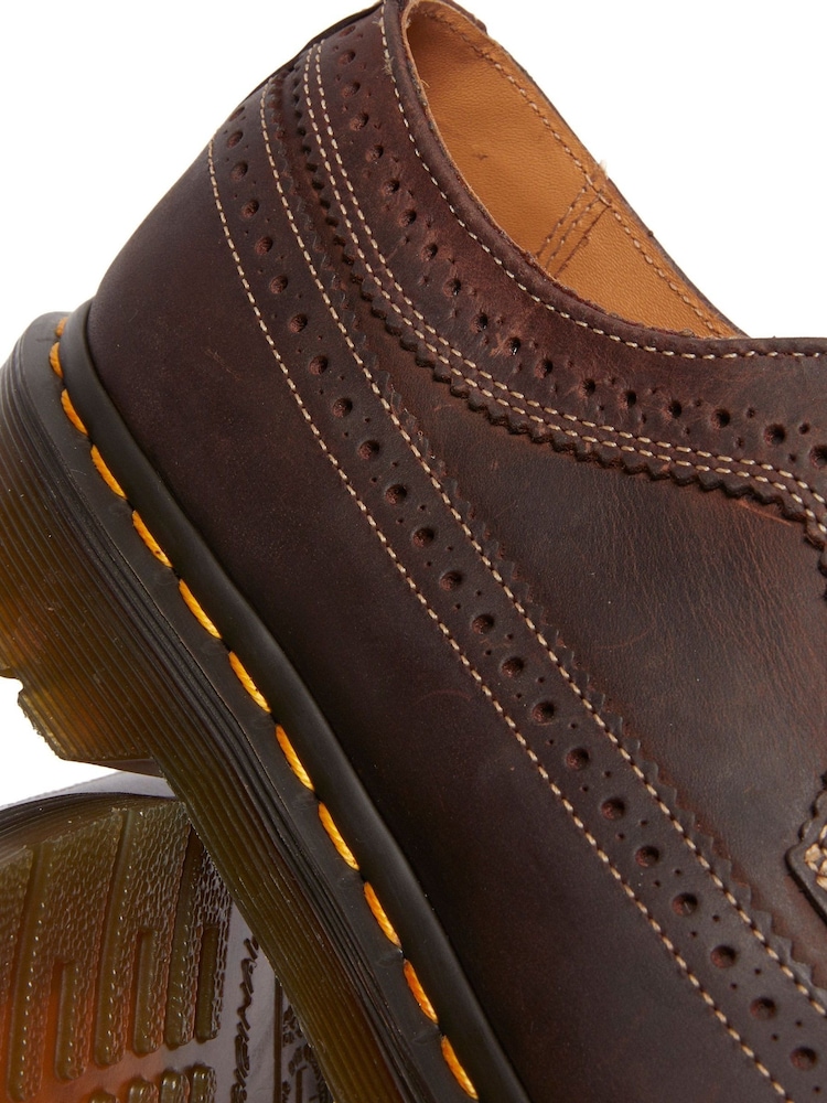 Dr. Martens Brown 3989 Crazy Horse Leather Brogue Shoes - Image 5 of 5