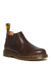Dr. Martens Brown 2976 Lo Kelp Chelsea Leather Boots - Image 1 of 6