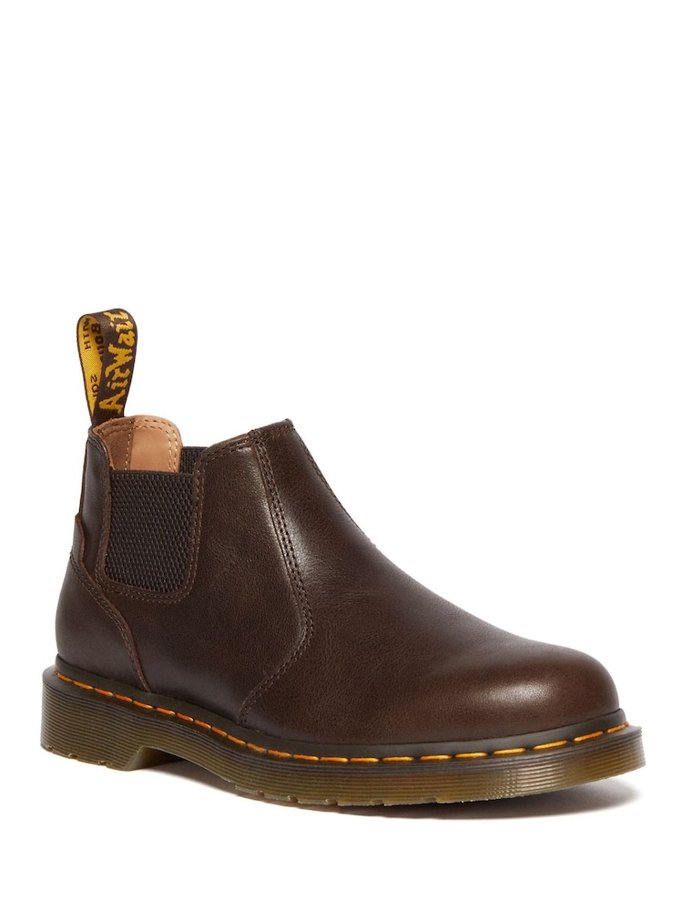 Dr. Martens Brown 2976 Lo Kelp Chelsea Leather Boots - Image 1 of 6