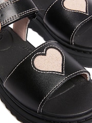 أسود - Dr. Martens Junior Marlowe Hearts Glitter Sandals - صورة 5 من 5