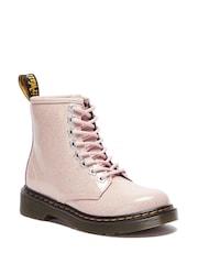 وردي - Dr. Martens Junior 1460 Virginia Lace-Up Boots - صورة 1 من 6