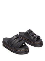 Dr. Martens Black Raine Slide Athena Leather Sandals - Image 2 of 6