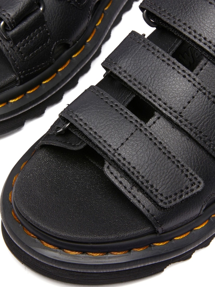 Dr. Martens Black Raine Slide Athena Leather Sandals - Image 5 of 6