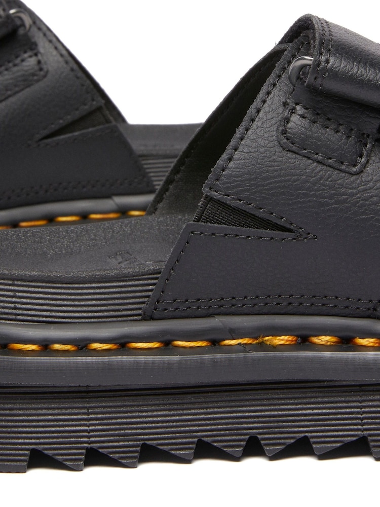 Dr. Martens Black Raine Slide Athena Leather Sandals - Image 6 of 6