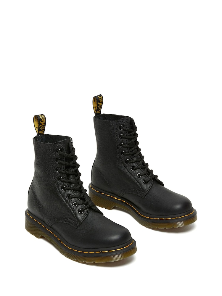 Dr. Martens Black 1460 Pascal Virginia Lace-Up Leather Boots - Image 2 of 4
