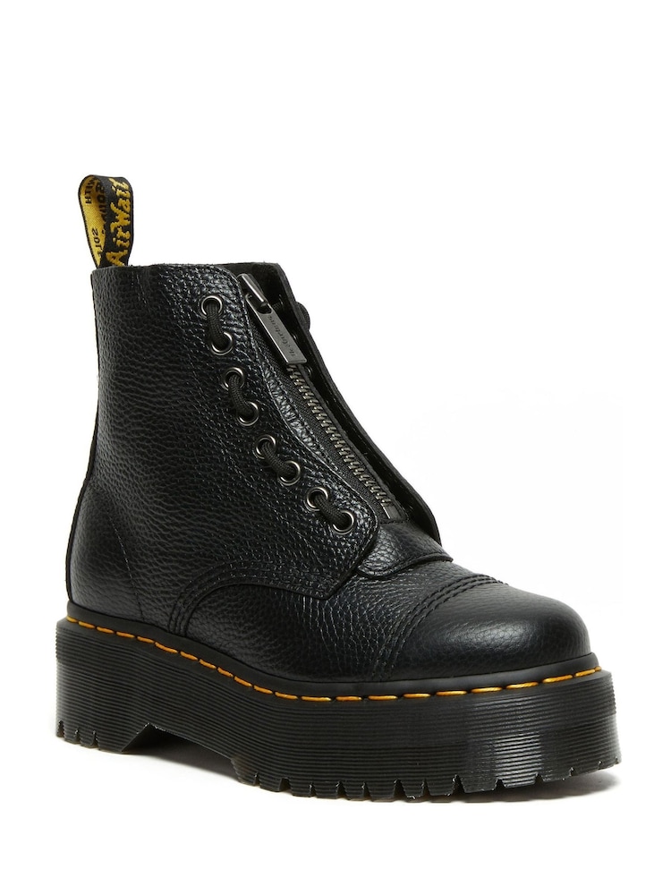Dr. Martens Black Sinclair Milled Nappa Leather Boots - Image 1 of 5