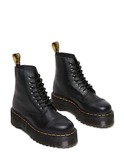 Dr. Martens Black Sinclair Milled Nappa Leather Boots - Image 2 of 5