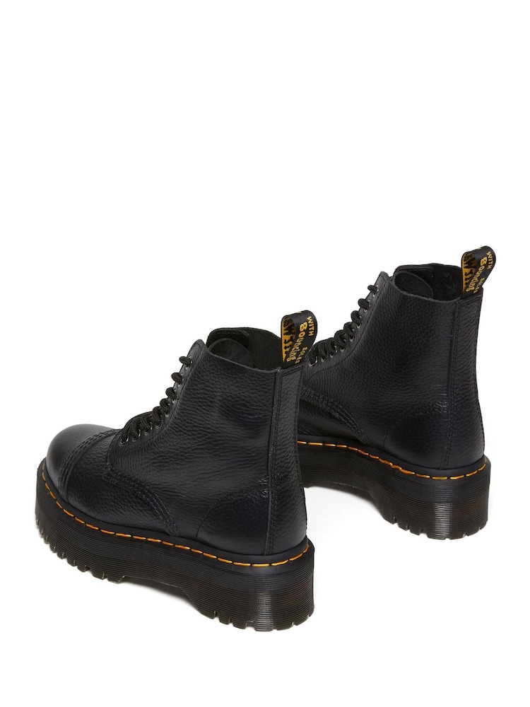 Dr. Martens Black Sinclair Milled Nappa Leather Boots - Image 3 of 5