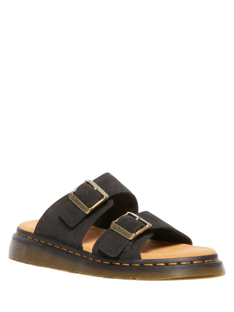 Dr. Martens Black Josef Suede Leather Sandals - Image 1 of 6
