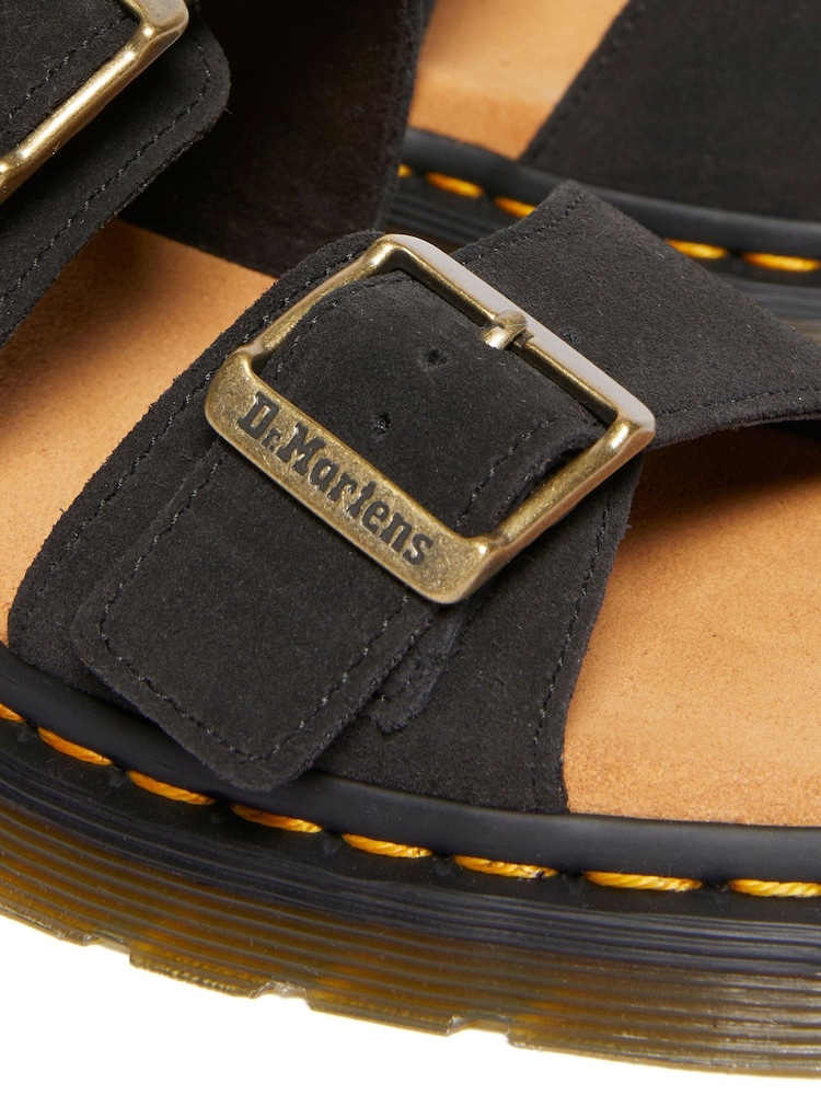Dr. Martens Black Josef Suede Leather Sandals - Image 2 of 6