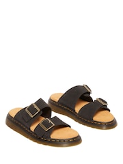 Dr. Martens Black Josef Suede Leather Sandals - Image 3 of 6