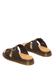 Dr. Martens Black Josef Suede Leather Sandals - Image 4 of 6
