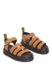 Dr. Martens Brown Blaire Athena Leather Sandals - Image 3 of 6