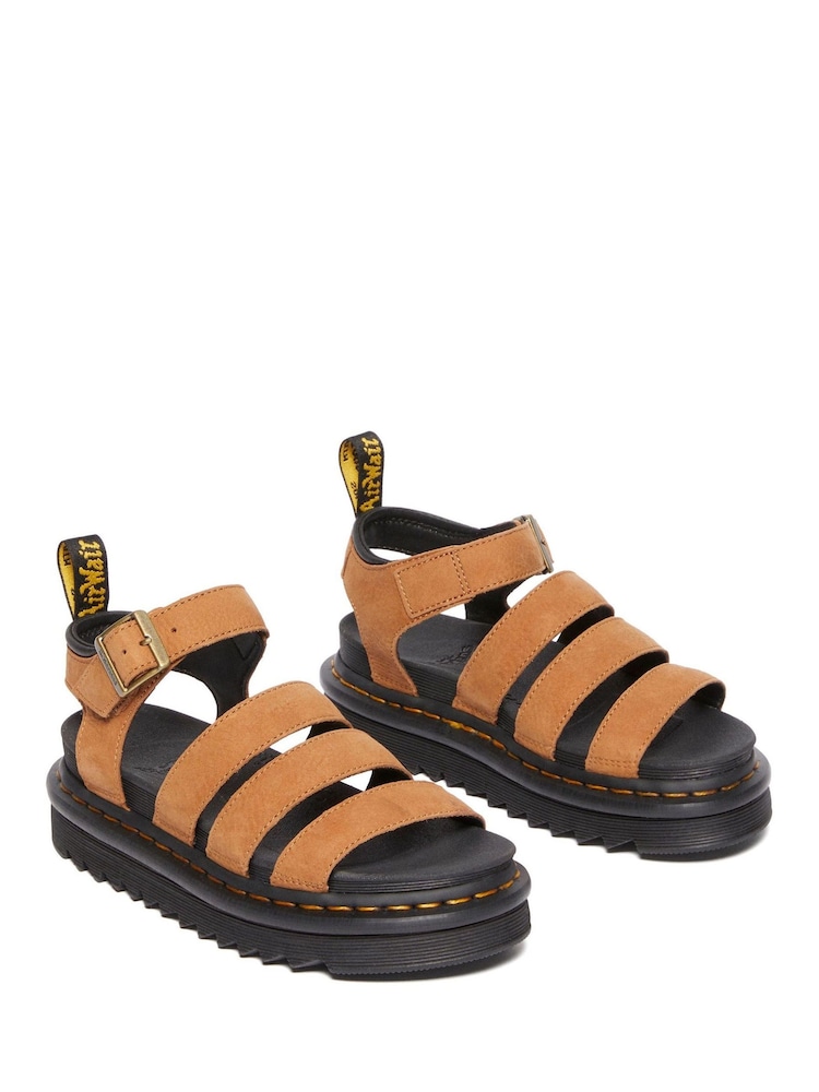 Dr. Martens Brown Blaire Athena Leather Sandals - Image 3 of 6