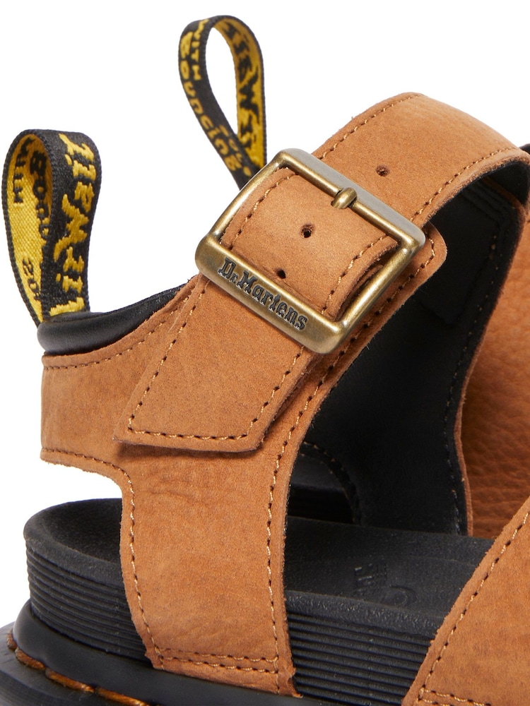 Dr. Martens Brown Blaire Athena Leather Sandals - Image 5 of 6