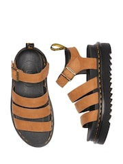 Dr. Martens Brown Blaire Athena Leather Sandals - Image 6 of 6