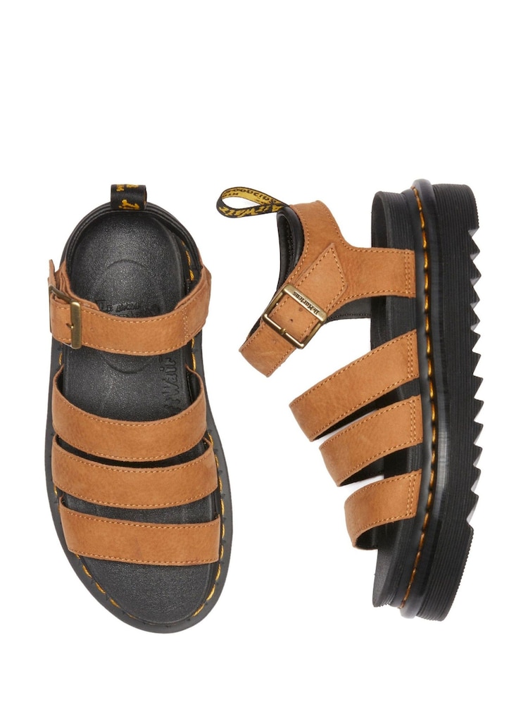 Dr. Martens Brown Blaire Athena Leather Sandals - Image 6 of 6