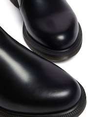 Dr. Martens Black Flora Polished Smooth Chelsea Boots - Image 2 of 6
