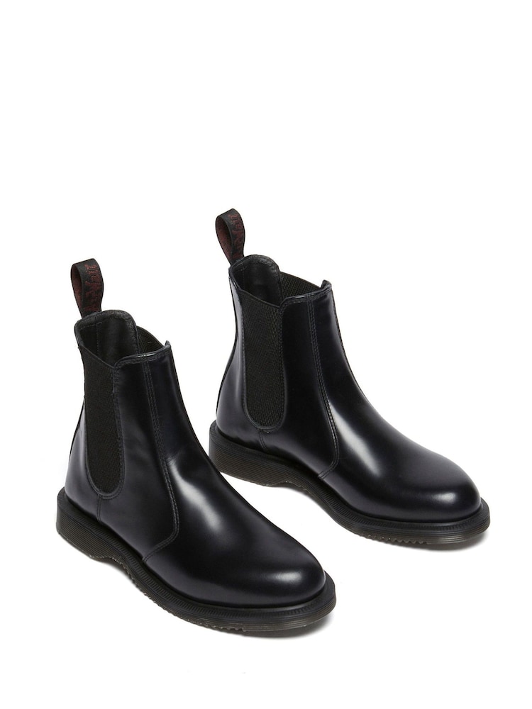 Dr. Martens Black Flora Polished Smooth Chelsea Boots - Image 3 of 6