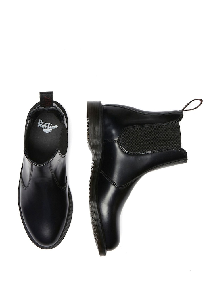 Dr. Martens Black Flora Polished Smooth Chelsea Boots - Image 6 of 6