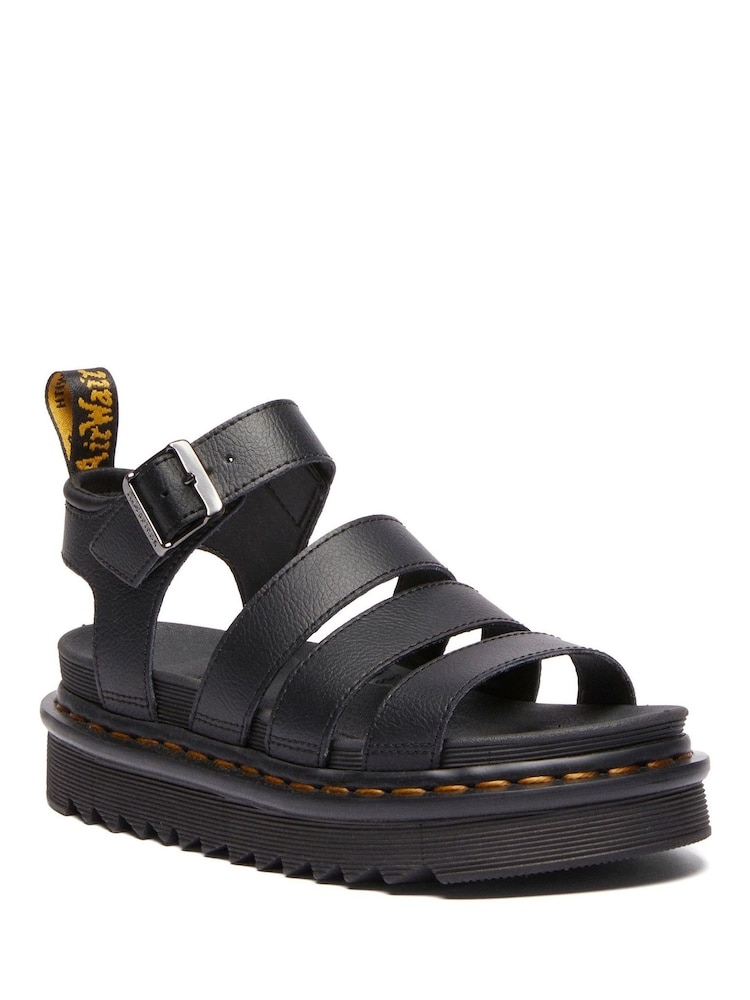 Dr. Martens Black Blaire Athena Leather Sandals - Image 1 of 5 Dr. Martens Black Blaire Athena Leather Sandals - Image 1 of 5