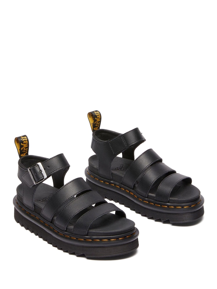 Dr. Martens Black Blaire Athena Leather Sandals - Image 2 of 5 Dr. Martens Black Blaire Athena Leather Sandals - Image 2 of 5