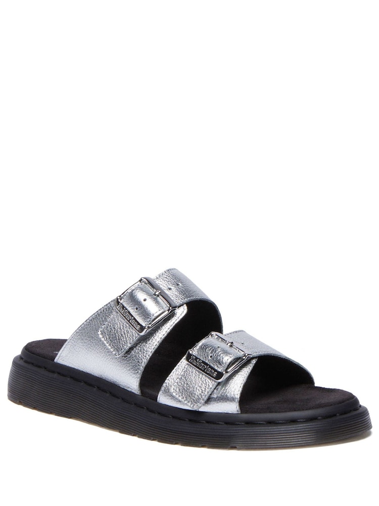 Dr. Martens Silver Josef Bronx Suede Leather Sandals - Image 1 of 6
