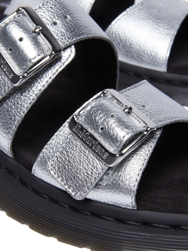 Silber - Dr. Martens Josef Bronx Suede Leather Sandals - Bild 2 von 6 Silber - Dr. Martens Josef Bronx Suede Leather Sandals - Bild 2 von 6