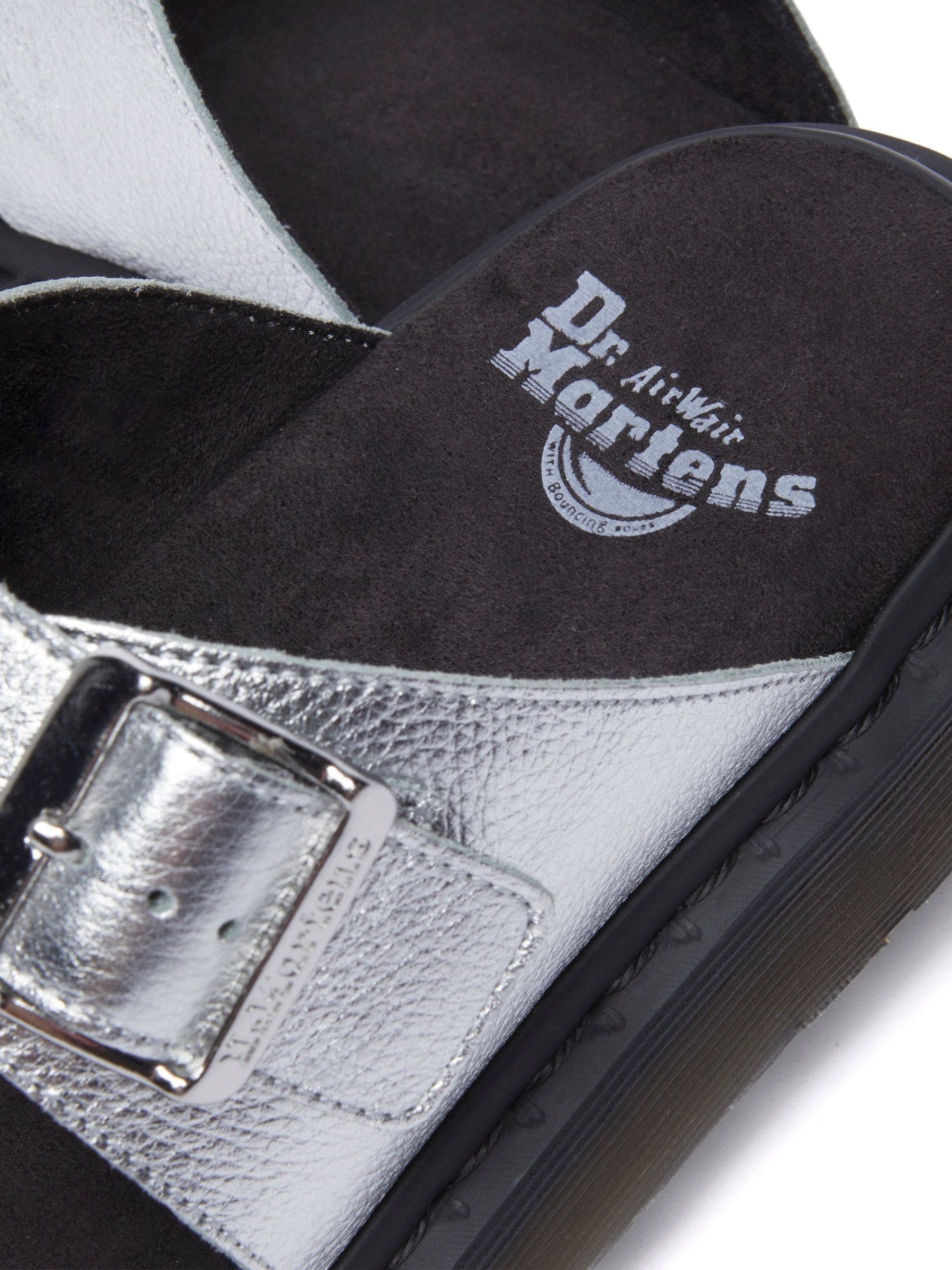 Buy Dr. Martens Silver Josef Bronx Suede Leather Sandals from Next USA