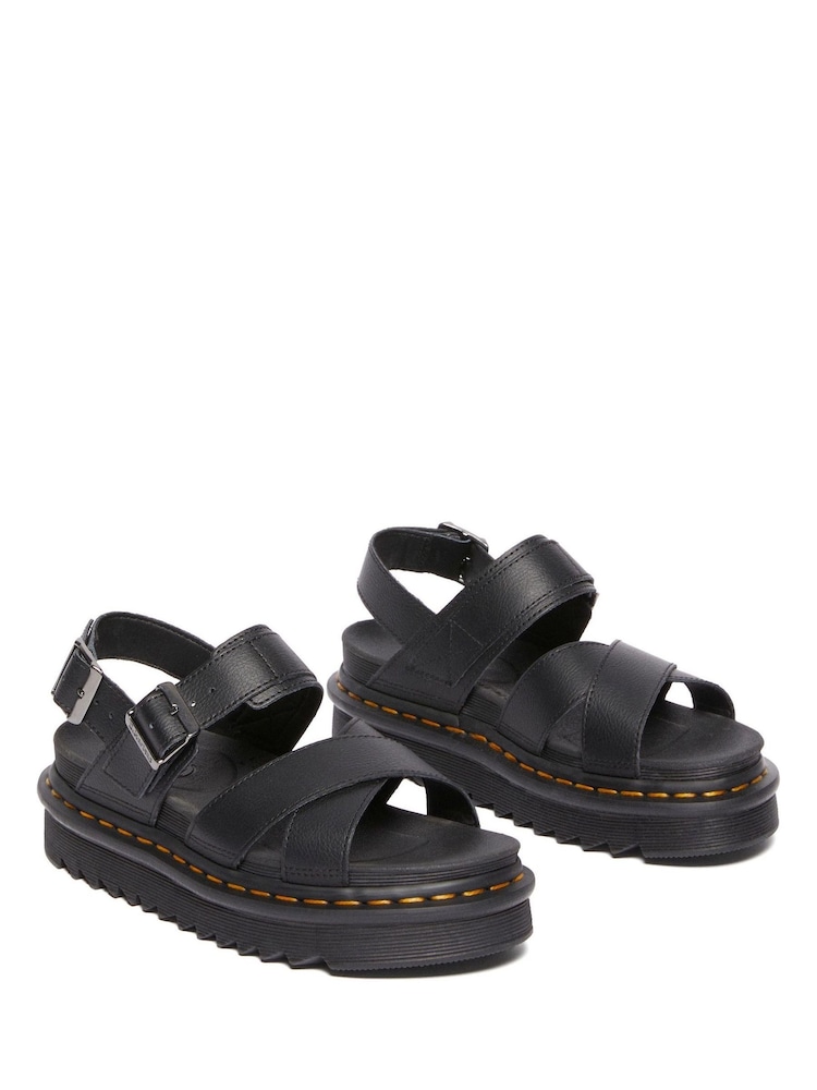 Black - Dr. Martens Voss Ii Athena Leather Sandals - Image 2 of 5 Black - Dr. Martens Voss Ii Athena Leather Sandals - Image 2 of 5