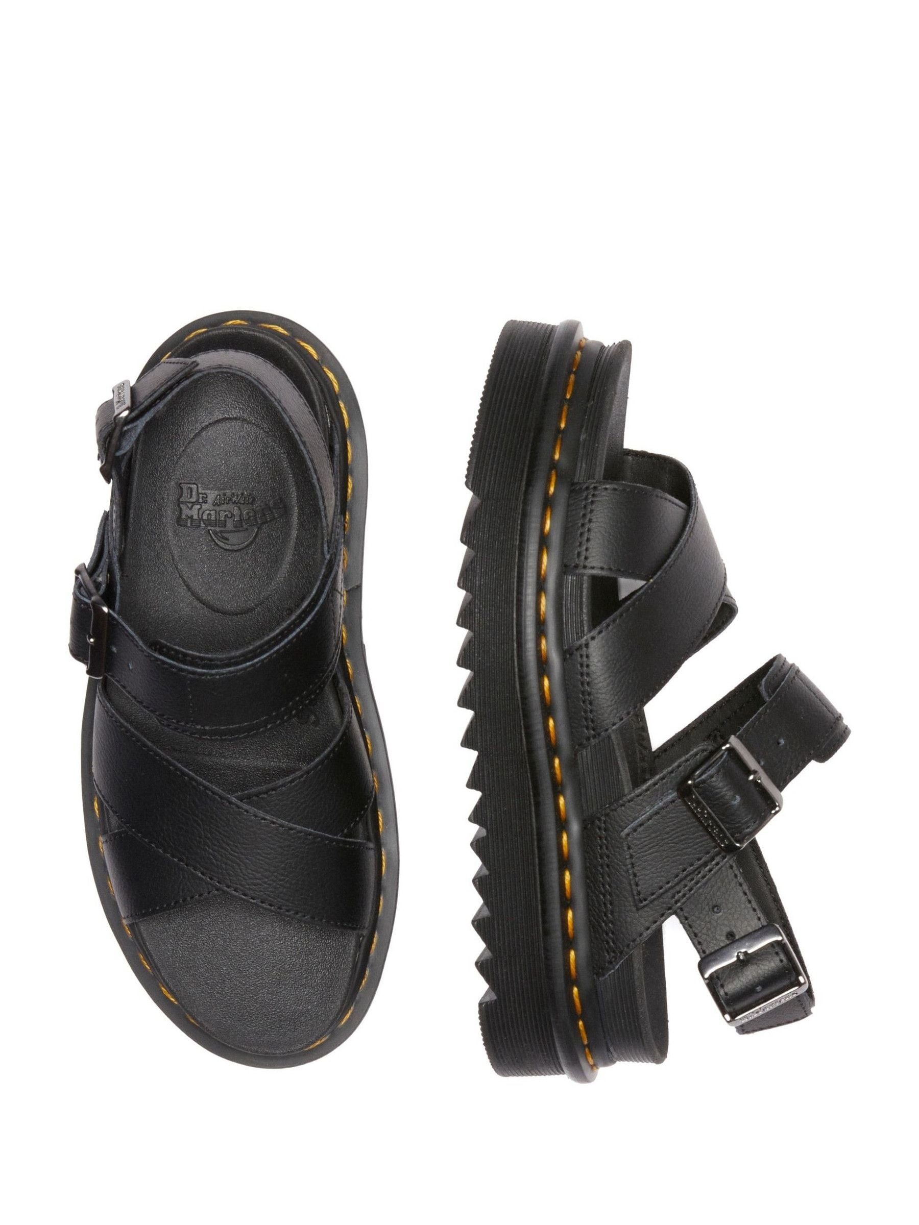 Buy Dr. Martens Black Voss Ii Athena Leather Sandals from