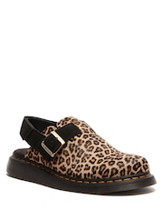 Dr. Martens Animal Mini Jorge Ii Leopard Print Suede Leather Sandals - Image 1 of 6