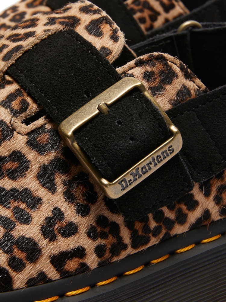 Dr. Martens Animal Mini Jorge Ii Leopard Print Suede Leather Sandals - Image 2 of 6