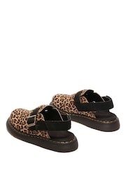 Dr. Martens Animal Mini Jorge Ii Leopard Print Suede Leather Sandals - Image 4 of 6