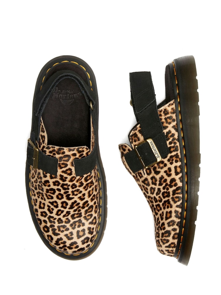 Dr. Martens Animal Mini Jorge Ii Leopard Print Suede Leather Sandals - Image 6 of 6