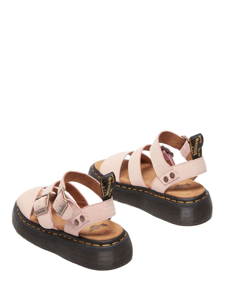 Dr. Martens Pink Gryphon Quad Pisa Leather Sandals - Image 4 of 6
