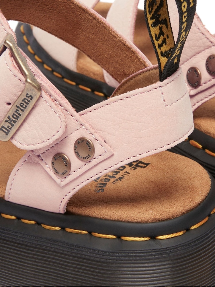 Dr. Martens Pink Gryphon Quad Pisa Leather Sandals - Image 5 of 6