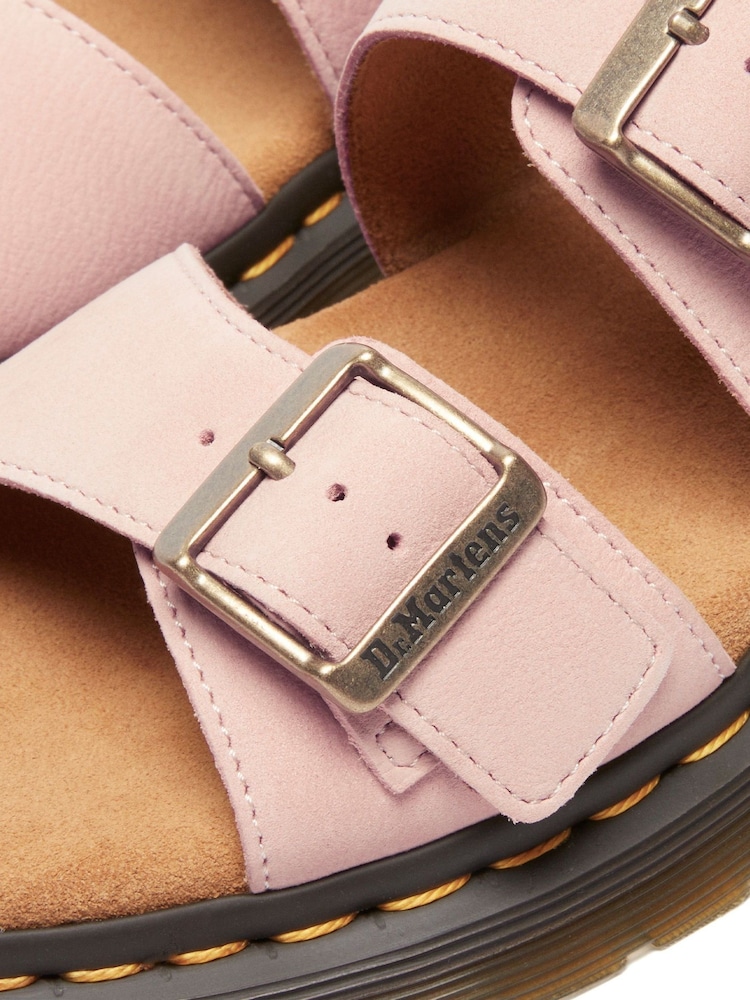 Dr. Martens Pink Josef Bronx Suede Leather Sandals - Image 2 of 6