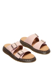 Dr. Martens Pink Josef Bronx Suede Leather Sandals - Image 3 of 6