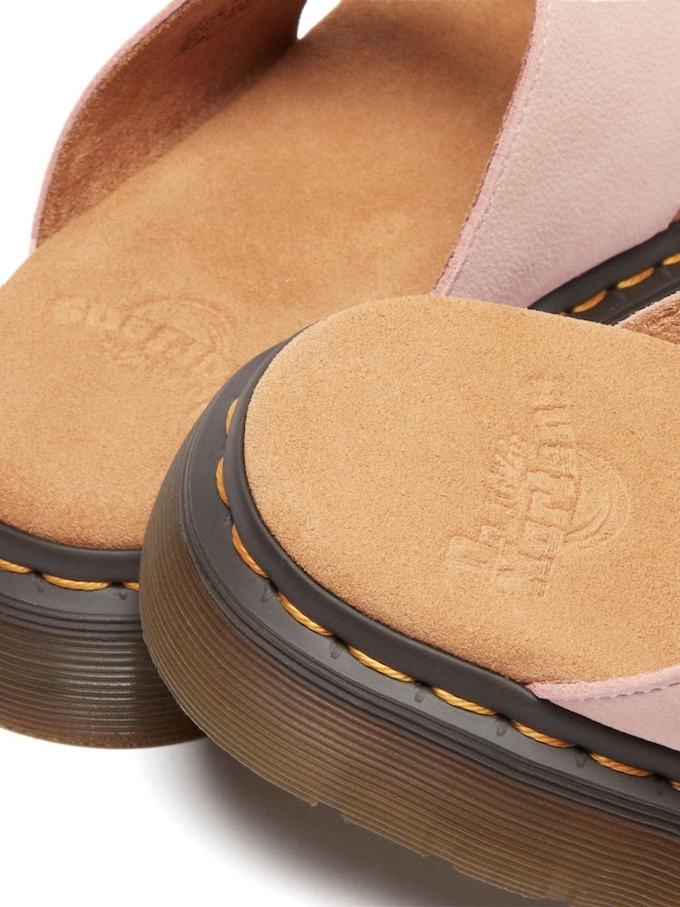 Dr. Martens Pink Josef Bronx Suede Leather Sandals - Image 5 of 6