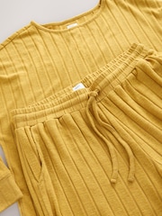 Ochre Yellow Cosy Long Sleeve Pyjamas - Image 8 of 9