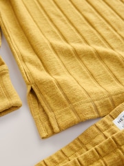 Ochre Yellow Cosy Long Sleeve Pyjamas - Image 9 of 9
