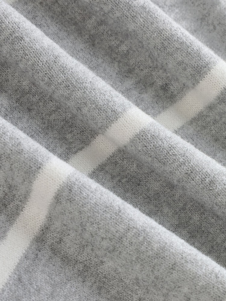 Grey Stripe Cosy Long Sleeve Pyjamas - Image 5 of 5