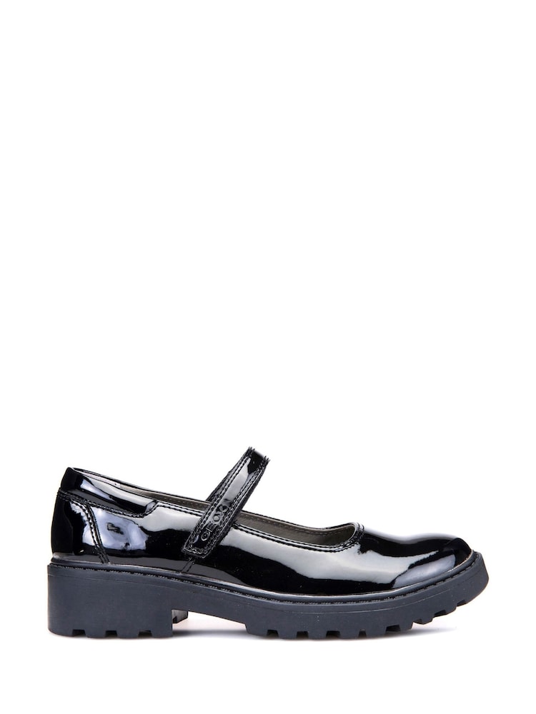 Geox J Casey G. P Touch Fastening Black School Shoes - Image 1 of 6