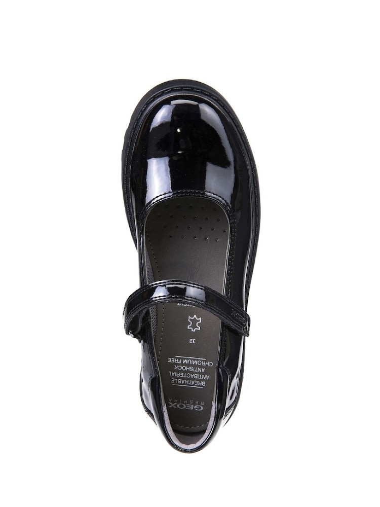 Geox J Casey G. P Touch Fastening Black School Shoes - Image 6 of 6