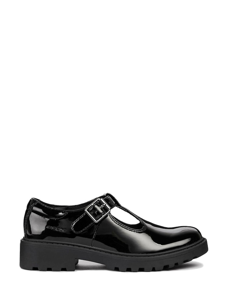 Geox J Casey G. E Buckle Black School Shoes - Image 1 of 6