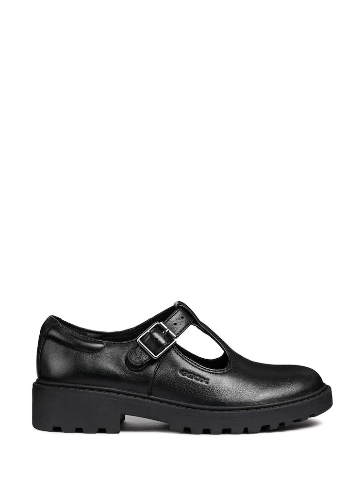 Geox J Casey G. E Buckle Black Shoes - Image 1 of 5